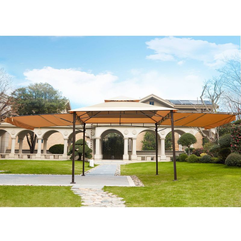 10' x 10' Patio Gazebo with Sunshades - Patio Festival