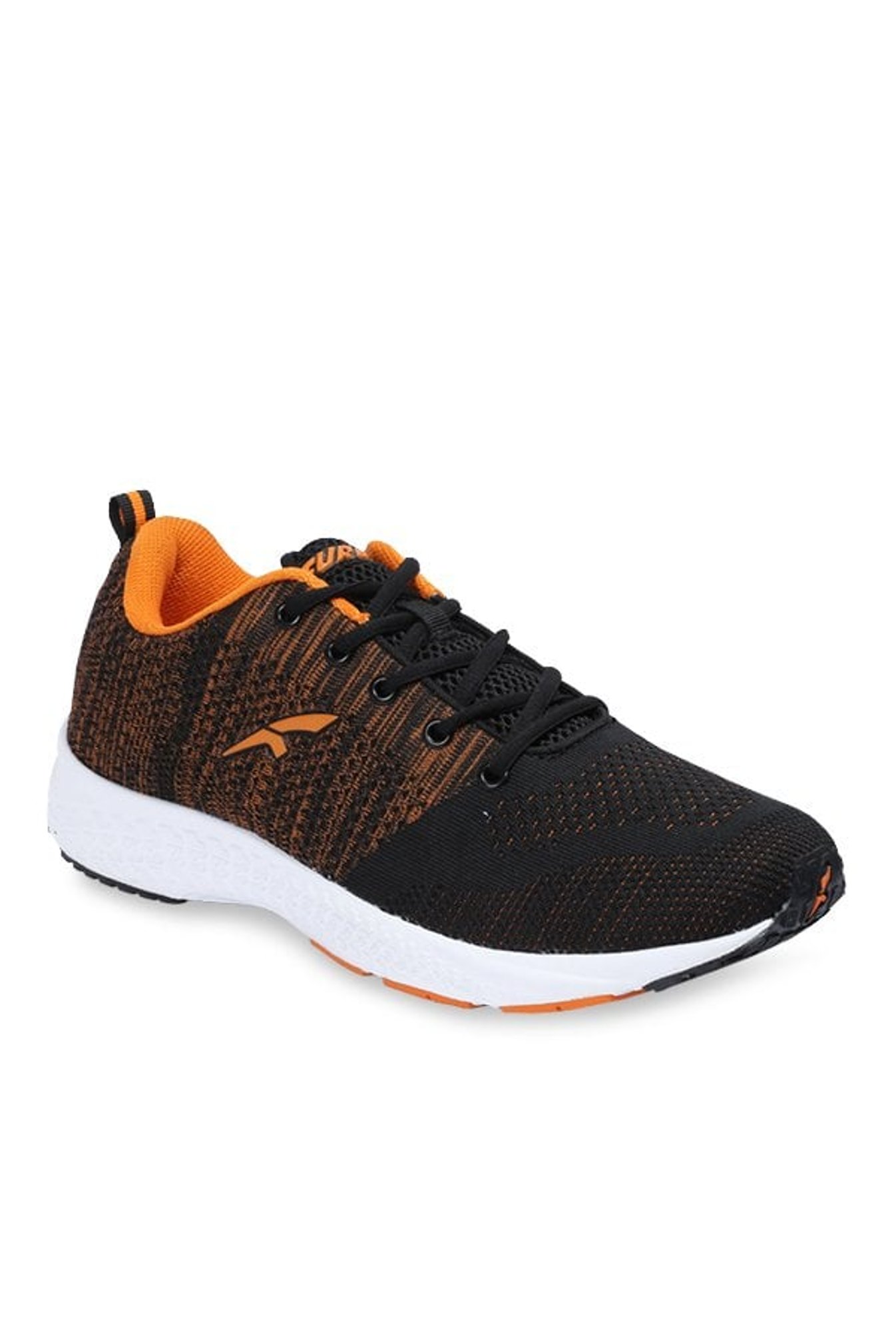 Furo by Red Chief Men's Black & Orange Running Shoes