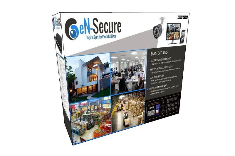 eN-Secure 8 Channel DVR CCTV Kit with 6 1080p HD 2MP Bullet & 2 Dome Cameras & 2TB Hard Drive