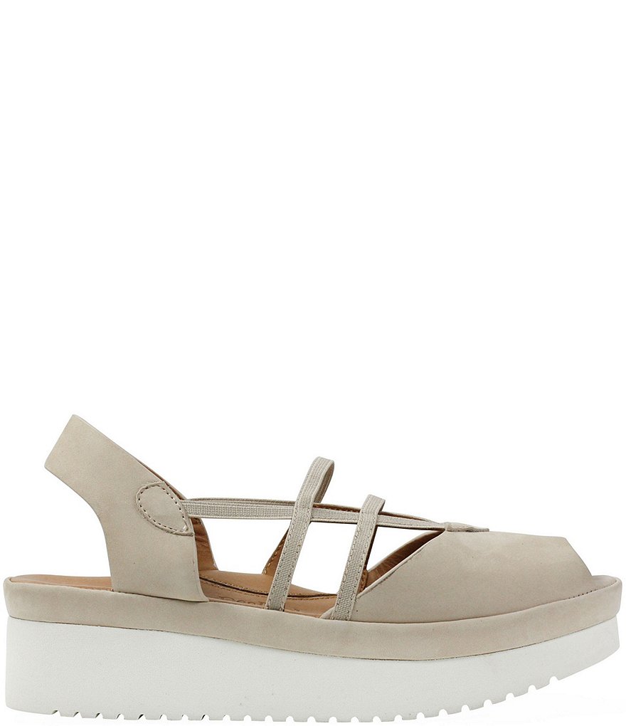 L'Amour Des Pieds Adelais Suede Slip-On Platform Wedge Sandals