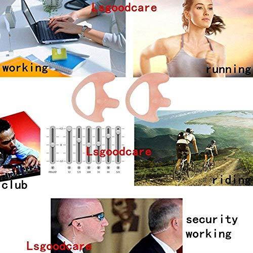 Replacement Earmold Earbud Left and Right Ear for Two Way Radio Acoustic Coil Tube Earpiece Open Ear Insert Earmould Earbuds Pink Medium Soft Silicone Material 10 Pairs