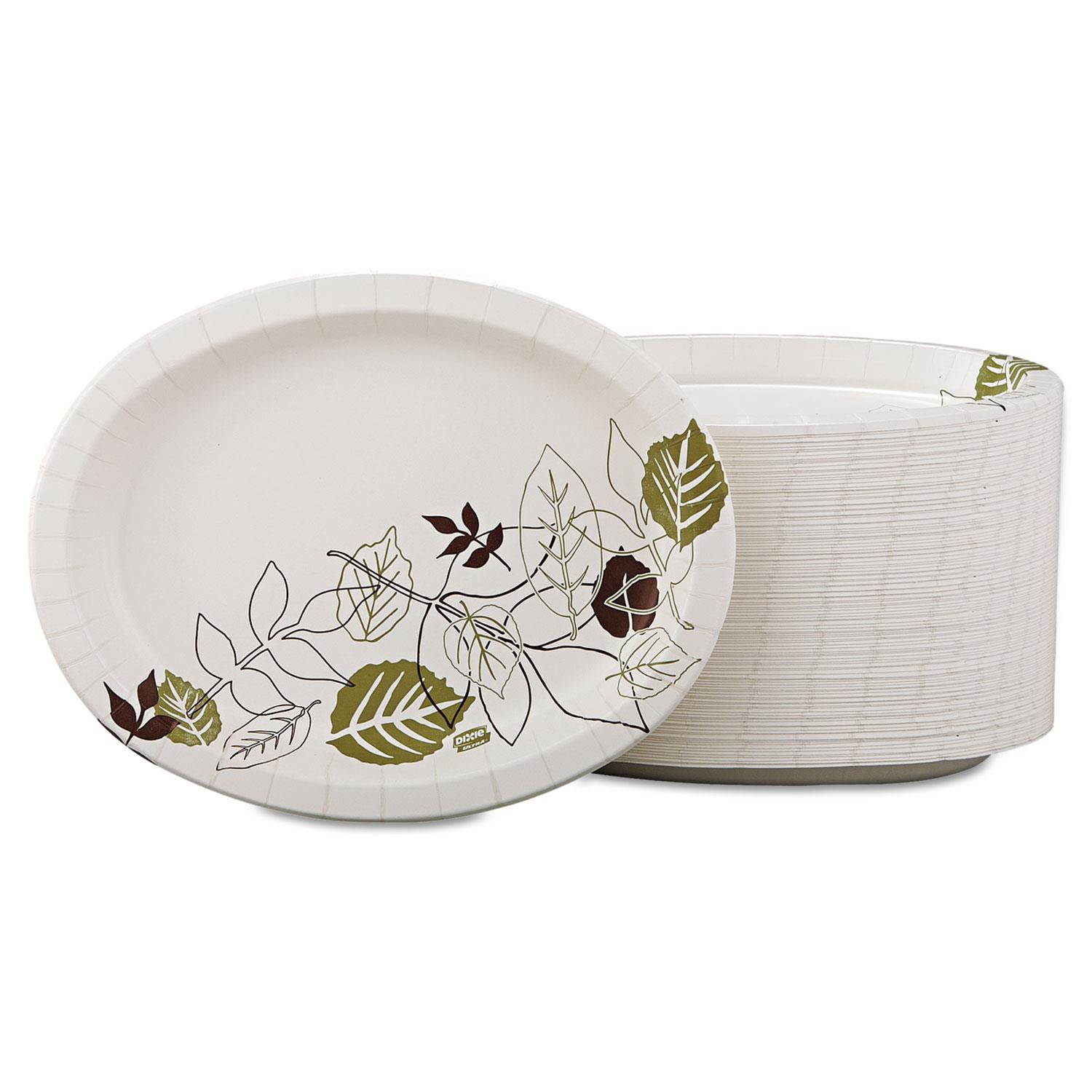 Ultra Pathways Heavyweight Oval Platters, 8 1/2 x 11, Green/Burgundy,