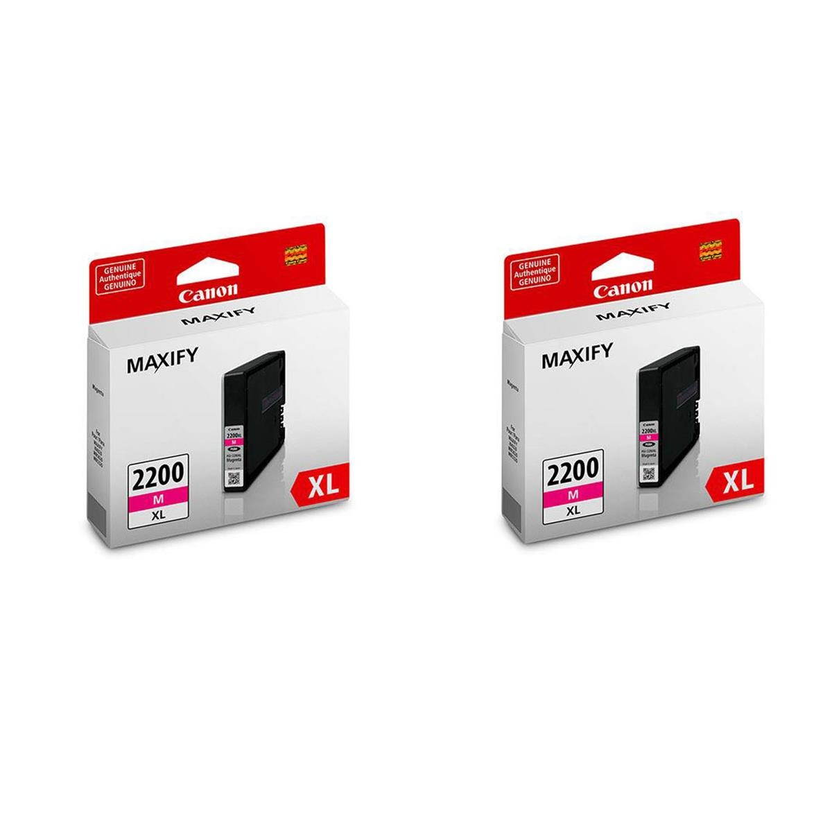 Canon 2x PGI-2200 XL Magenta Pigment Ink Tank for Canon IB4020, MB5020, MB5320