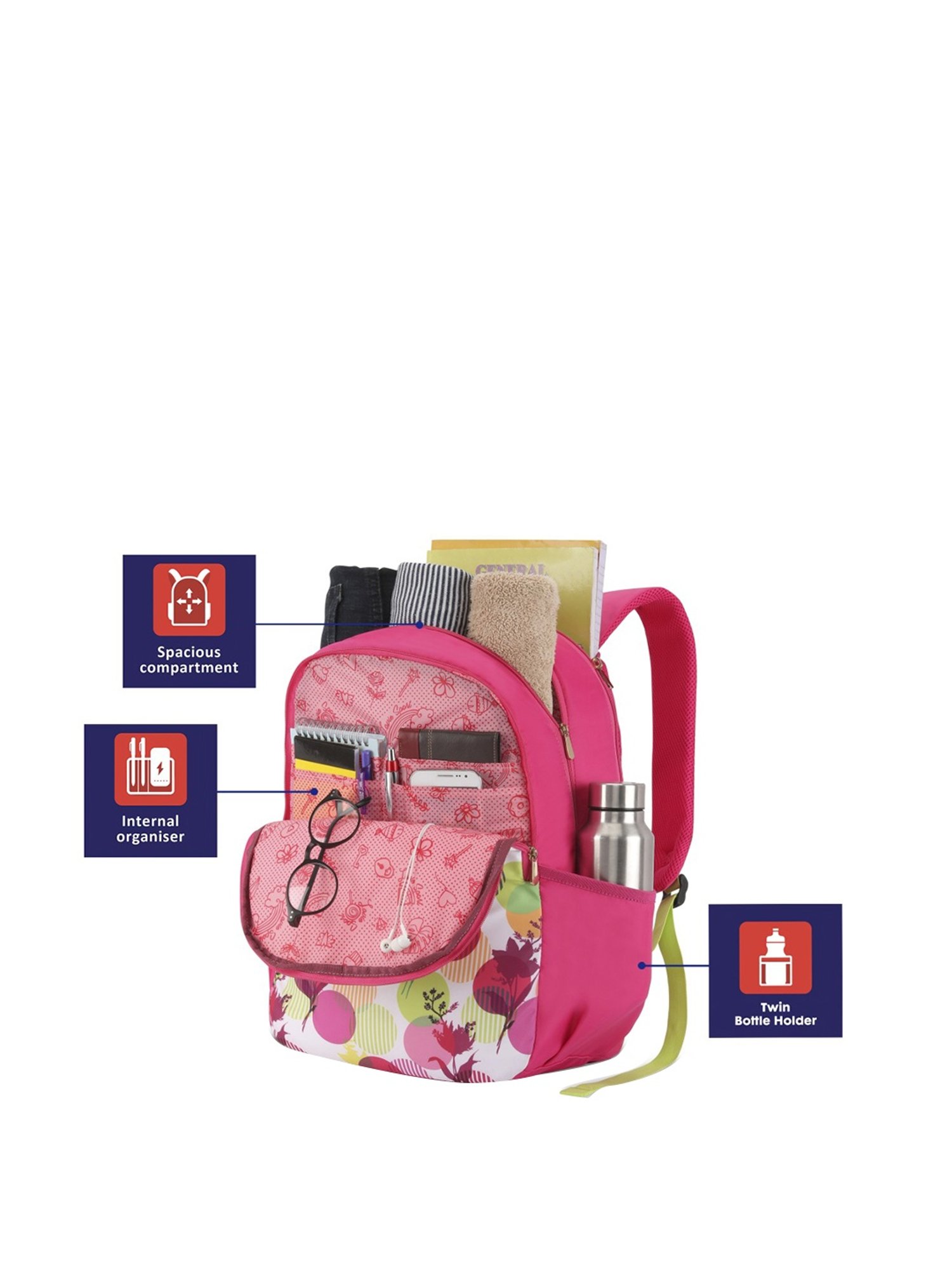 Lavie Sport Pops Pink Medium Backpack
