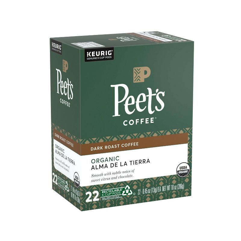 Peet's Alma de la Tierra Dark Roast Coffee - Keurig K-Cup Pods - 22ct