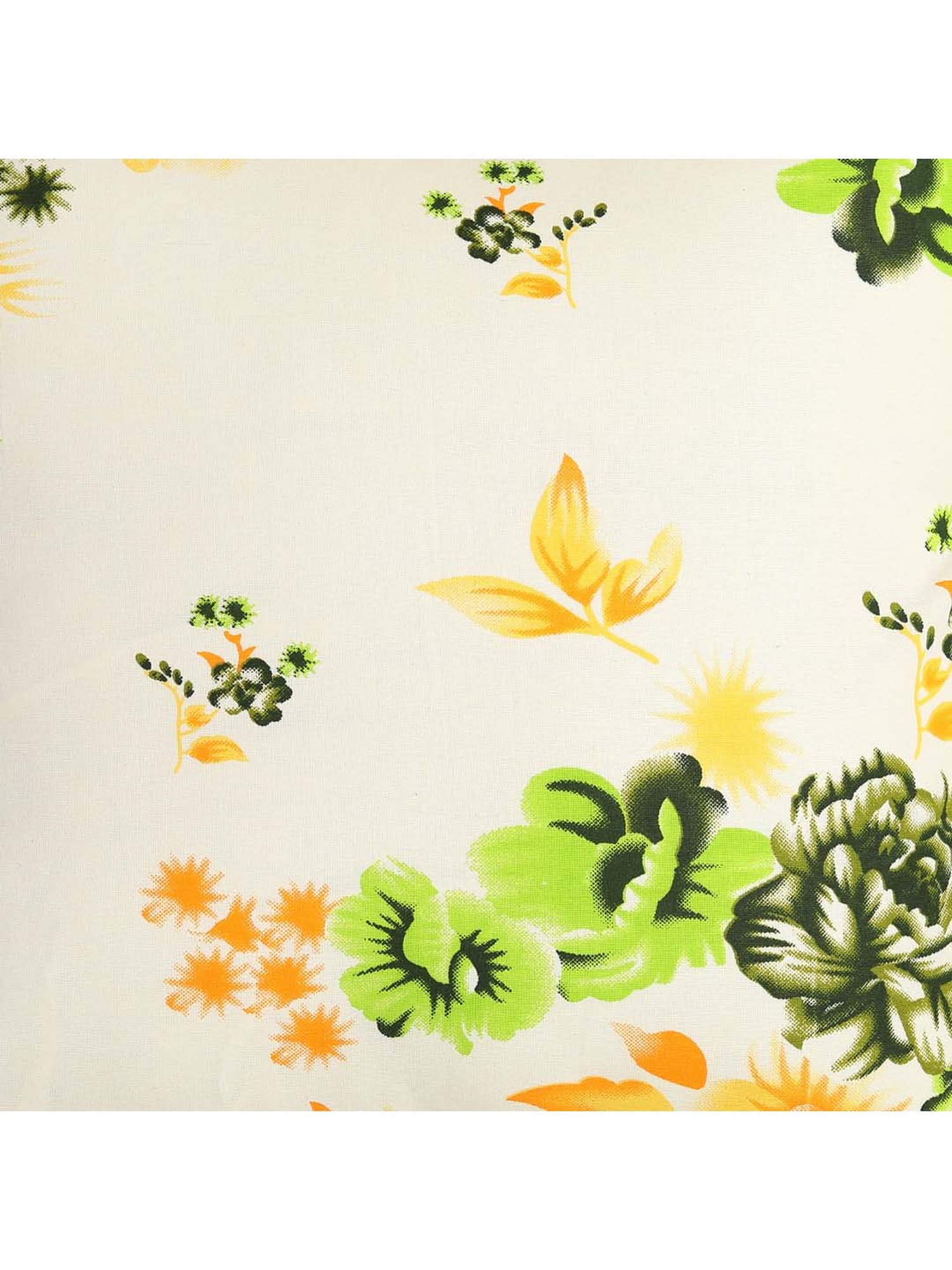 Swayam Beige & Green Cotton 160 TC Cushion Covers - Set of 2