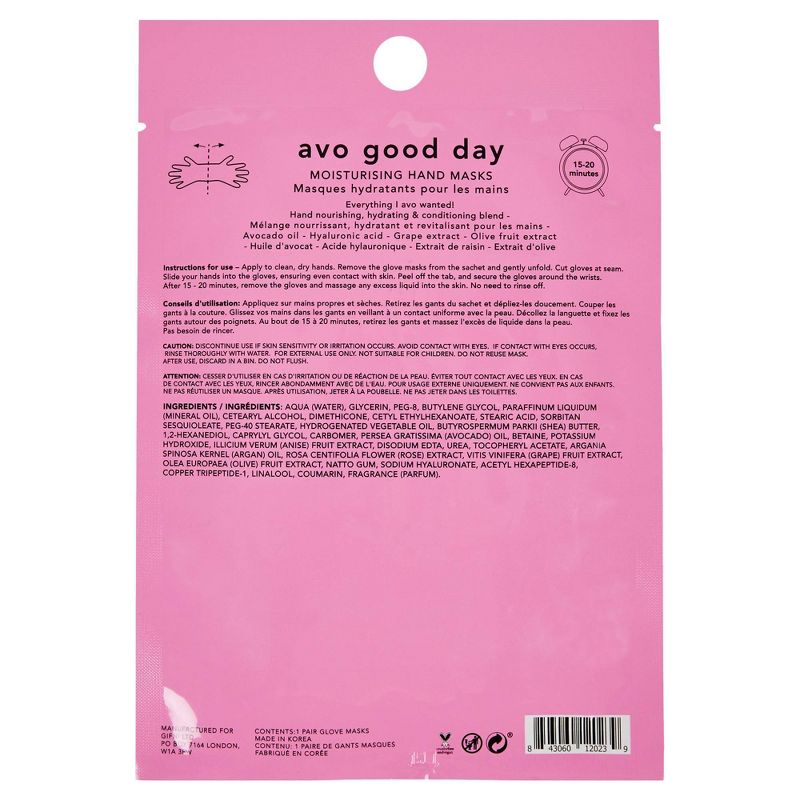 Holler and Glow Avo Good Day Nourishing and Hydrating Hand Mask – 0.61 fl oz