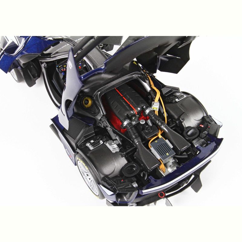 Ferrari FXXK Evo #27 Peter Mann Blue Tour de France with Black Top 1/18 Diecast Model Car by BBR