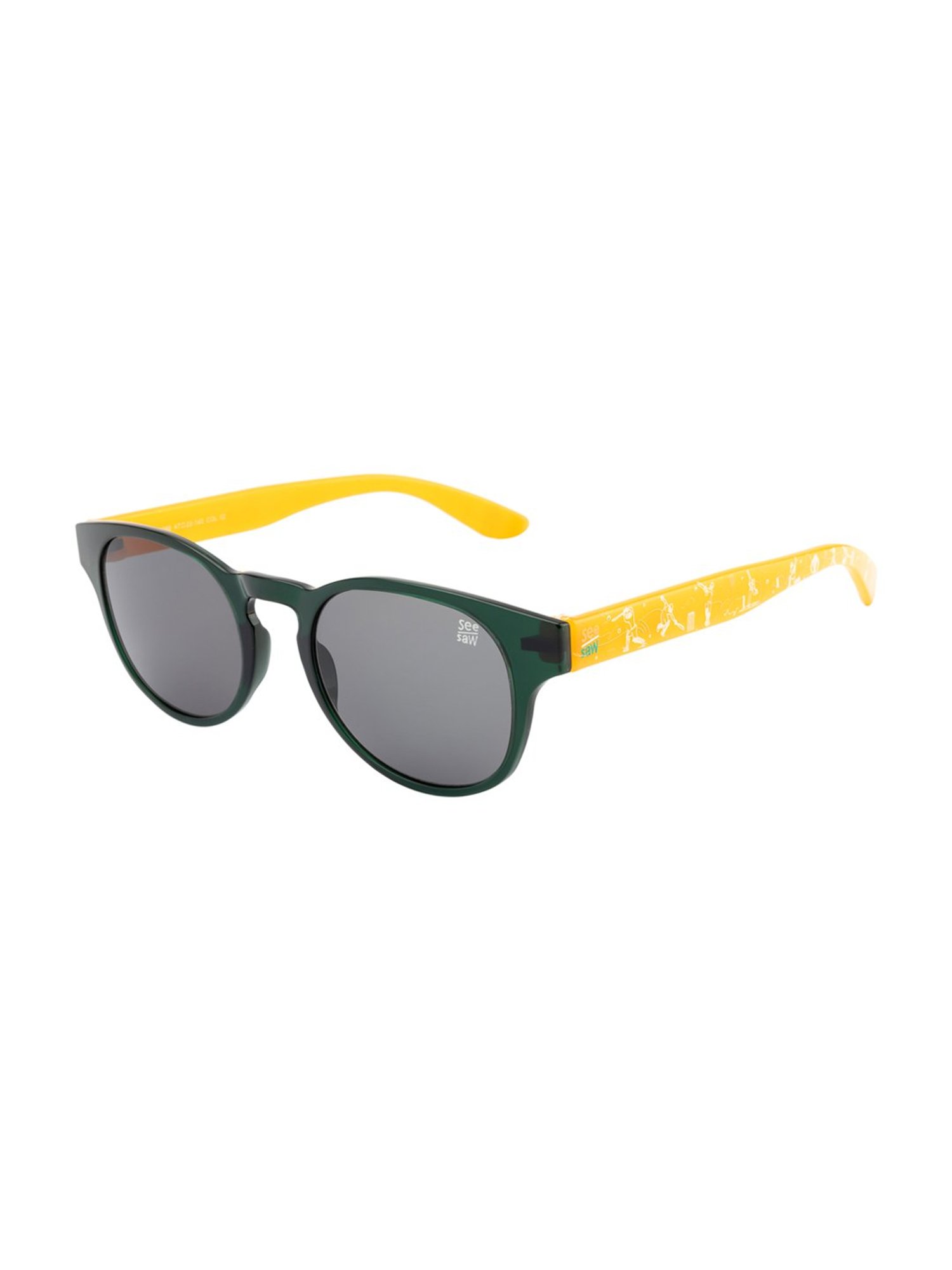 SeeSaw Grey Round Unisex Sunglasses