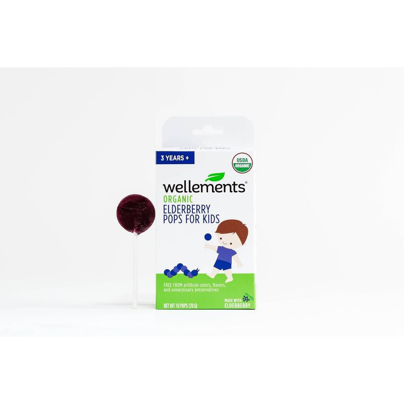 Wellements Organic Elderberry Pops - 10ct
