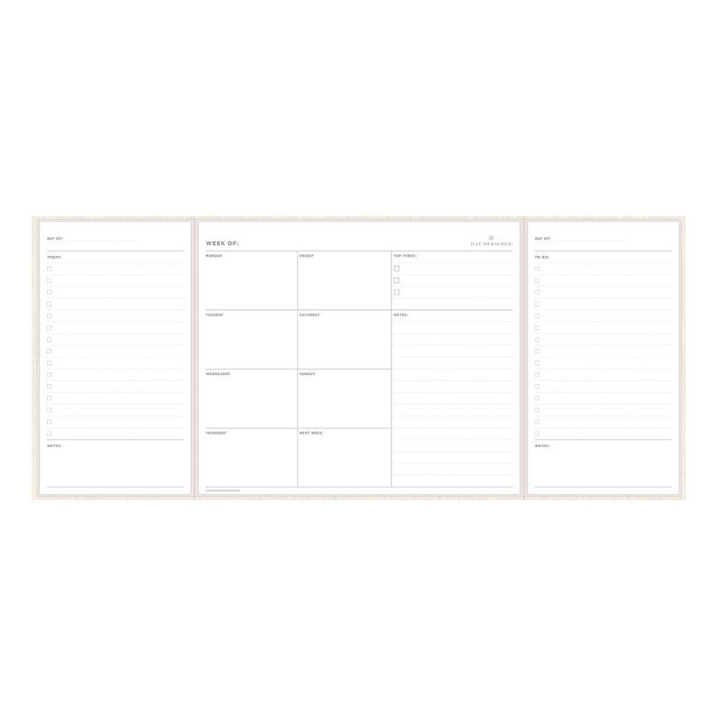 Day Designer Desk Folio Pearlized Cream - Blue Sky