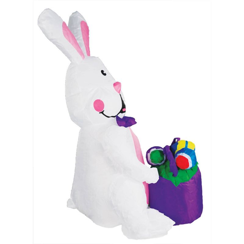 Easter 4ft Inflatable Bunny with Egg Basket