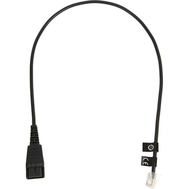 Jabra Quick Disconnect (QD) Straight Bottom Cord, 0.5 Meter 8800-00-01