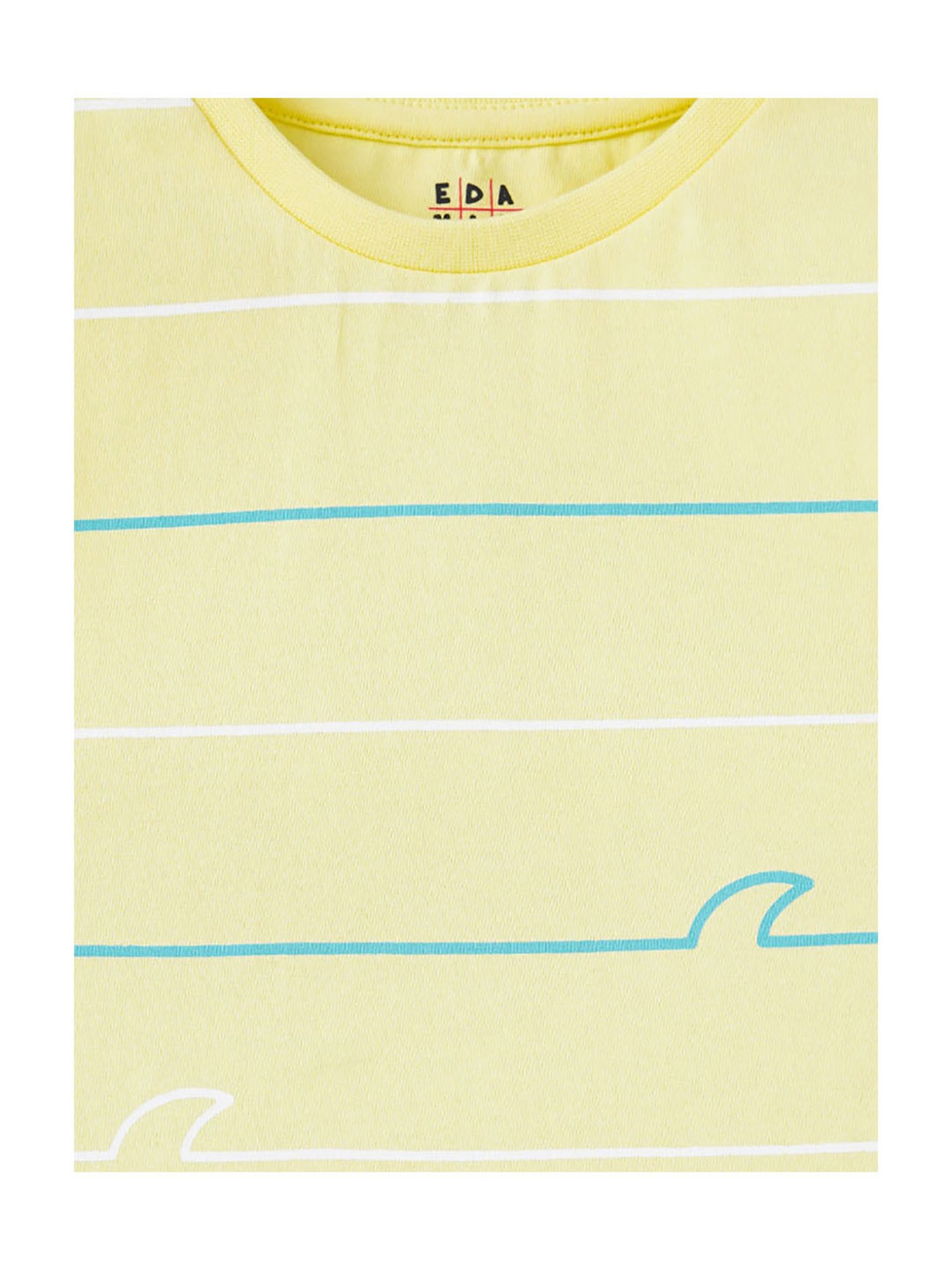 Ed-a-Mamma Kids Yellow Striped Vest T-Shirt
