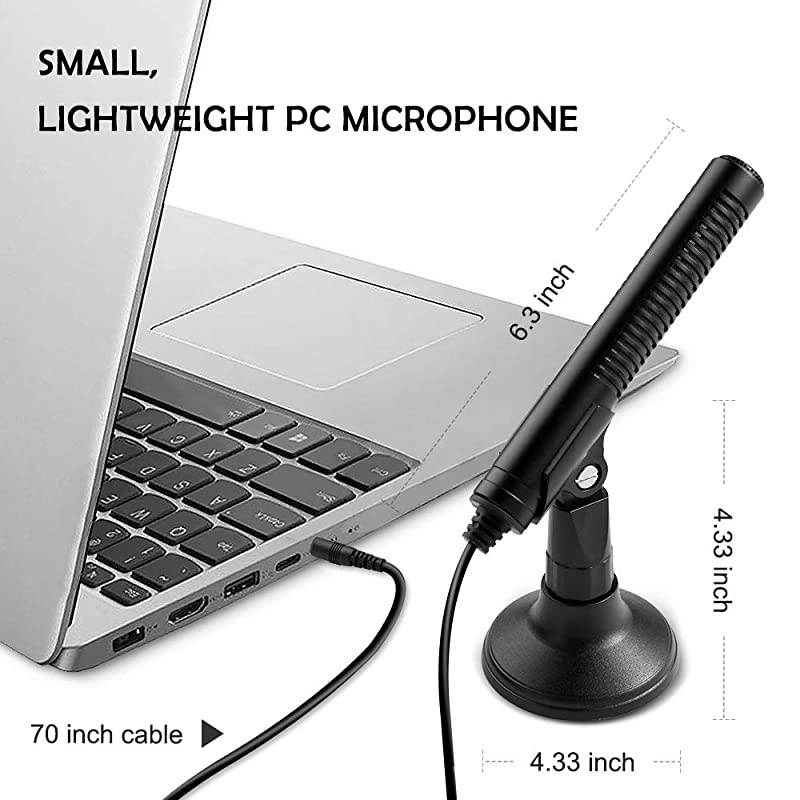 Microphone, Desktop Mic for MacBook, Desktop, Laptop, PC, Support Monitor & Install Call, PC Gaming Mic for Recording, Chatting, Zoom Meeting, Streaming, Broadcast, Skype, Remote Teaching