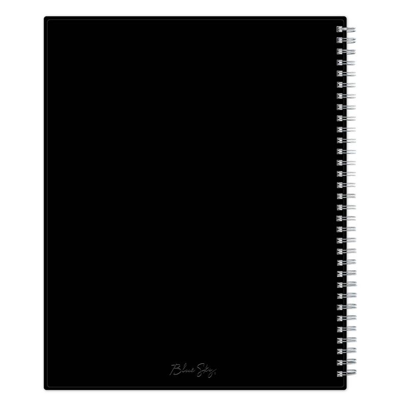 2021 Planner 8.5" x 11" Clear Plastic Cover Weekly/Monthly Wirebound Wild Blooms Black & White - Blue Sky