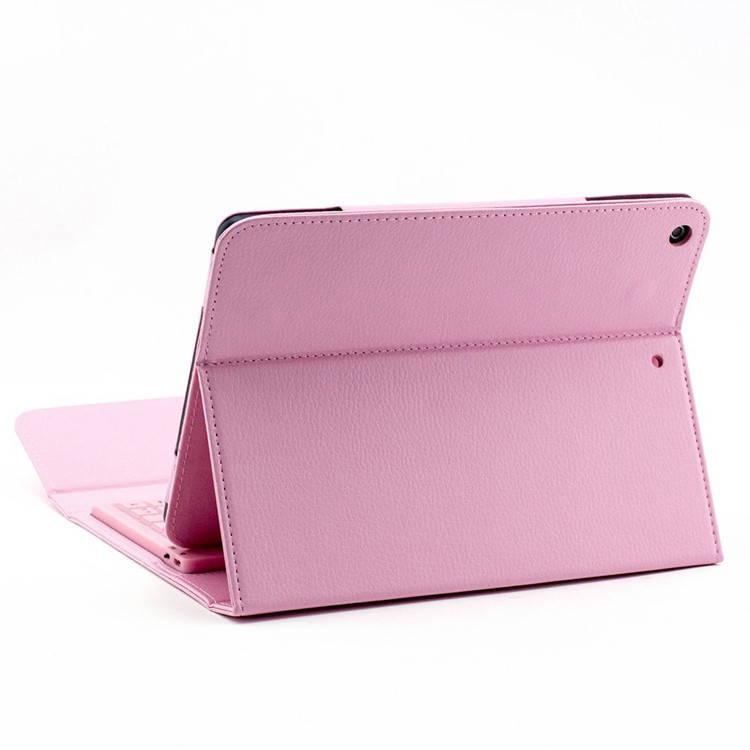 Silicone Bluetooth Keyboard Case For Apple iPad Air 2 / 1 Tablet, Slim PU Leather Folio Stand Case Cover + Soft QWERTY Keyboard