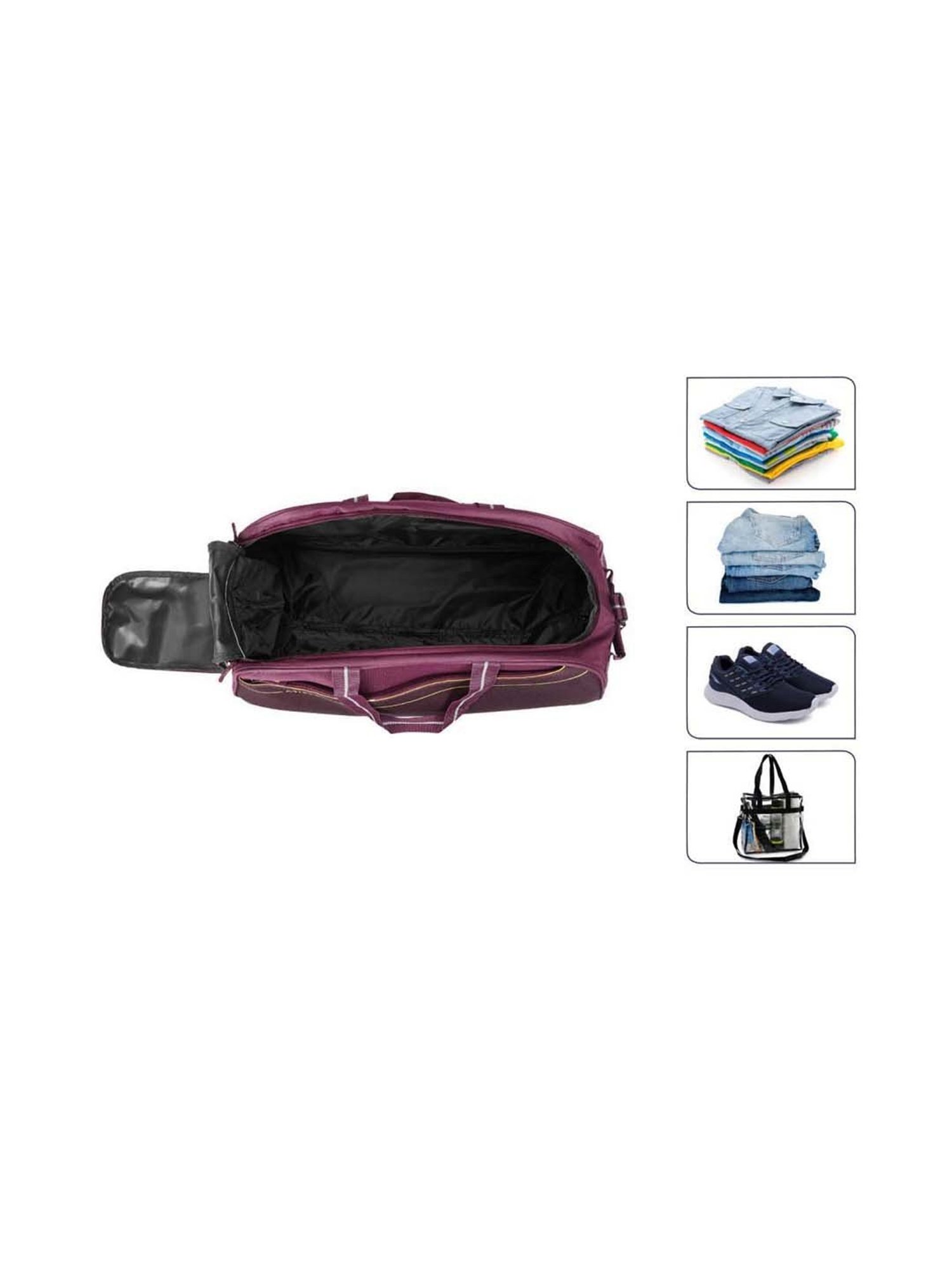 Aristocrat Delta Purple Medium Duffle Trolley Bag