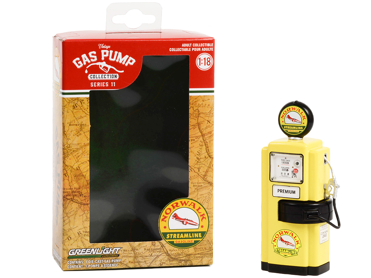 "Studebaker" Vintage Cylinder Gas Pump 1/18 Diecast Replica by Road Signature