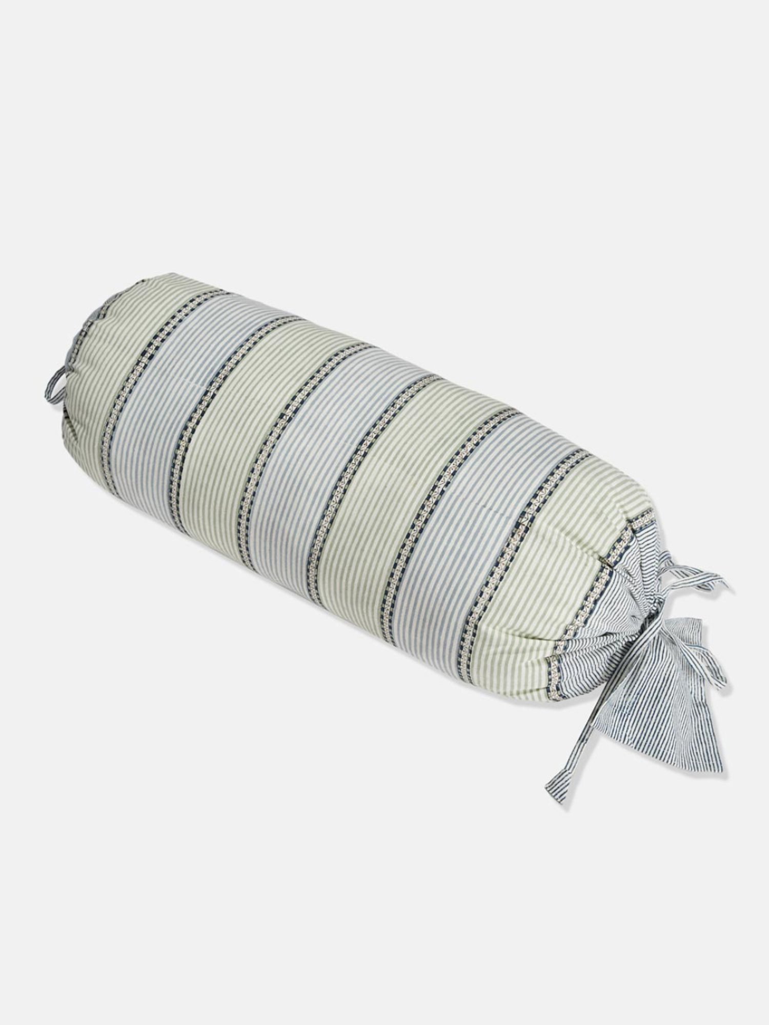 Fabindia Blue Cotton 116 TC 325 GSM Coramandel Cushion Cover