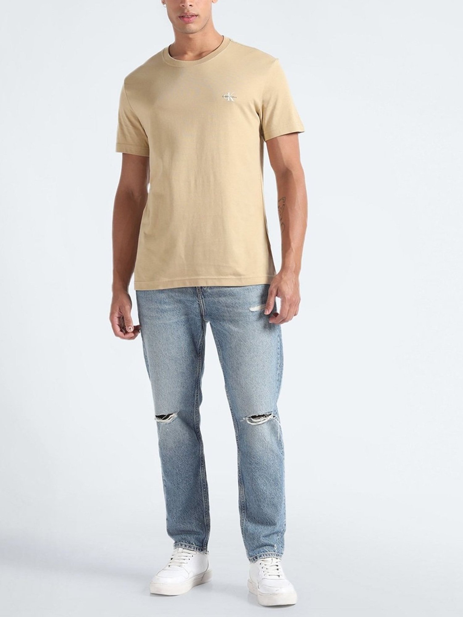 Calvin klein Jeans Lunar Rock & Travertine Regular Fit T-Shirt - Pack of 2