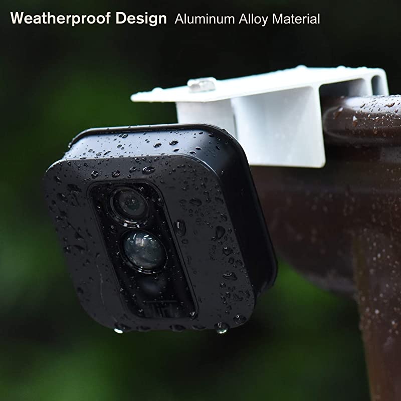 Version Gutter Mount for Blink XT amp Blink XT2 Outdoor Camera Best Viewing Angle for Your Blink XT Camera Weatherproof Aluminum Alloy Material 2 Pack White