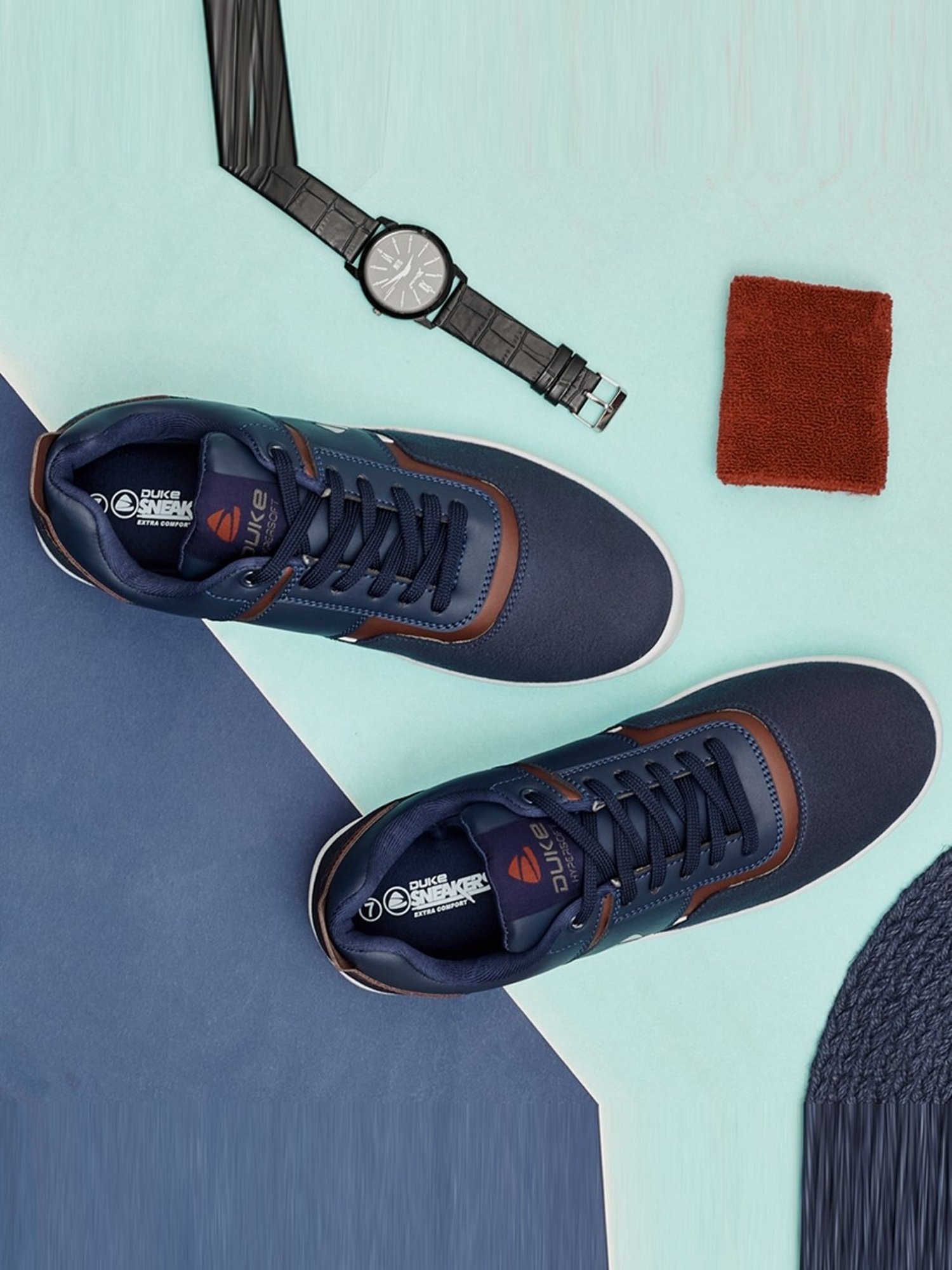 Duke Men's Navy Casual Sneakers