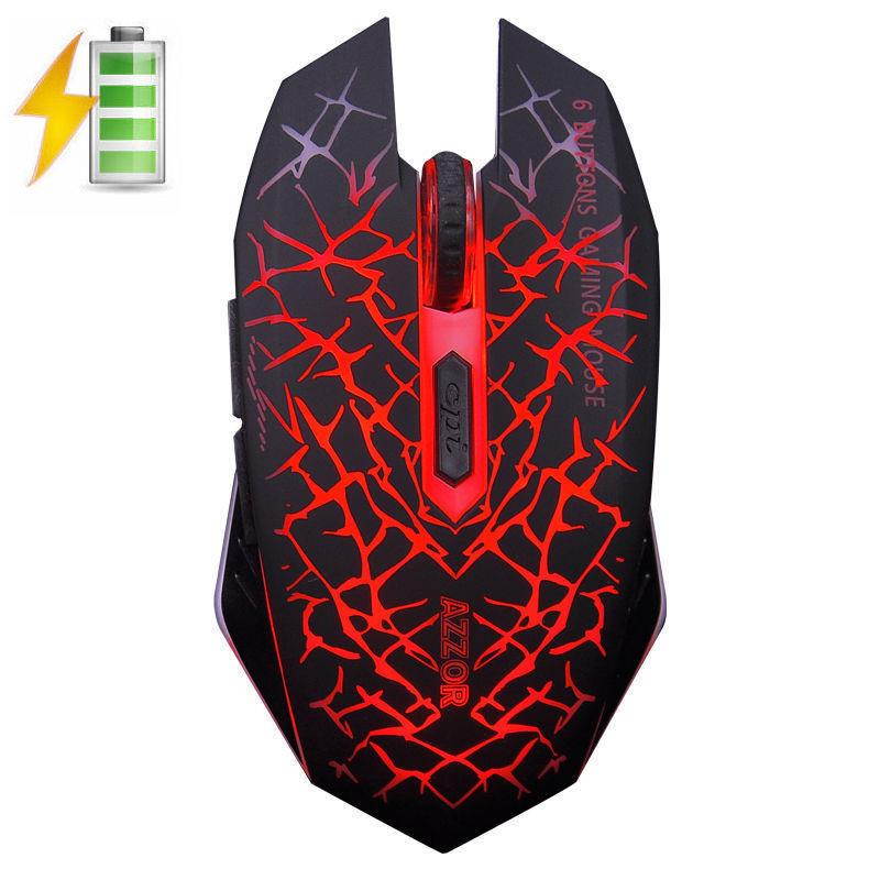 2.4GHz Wireless AZZOR M6 Rechargeable Silent Ergonomic Optical Usb Gaming Mouse