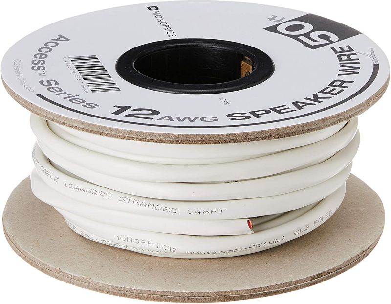 14AWG Speaker Wire  Pro Series 14 AWG Gauge Speaker Wire Cable 500 Feet 1524 Meters Great Use for Home Theater Speakers and Car Speakers White