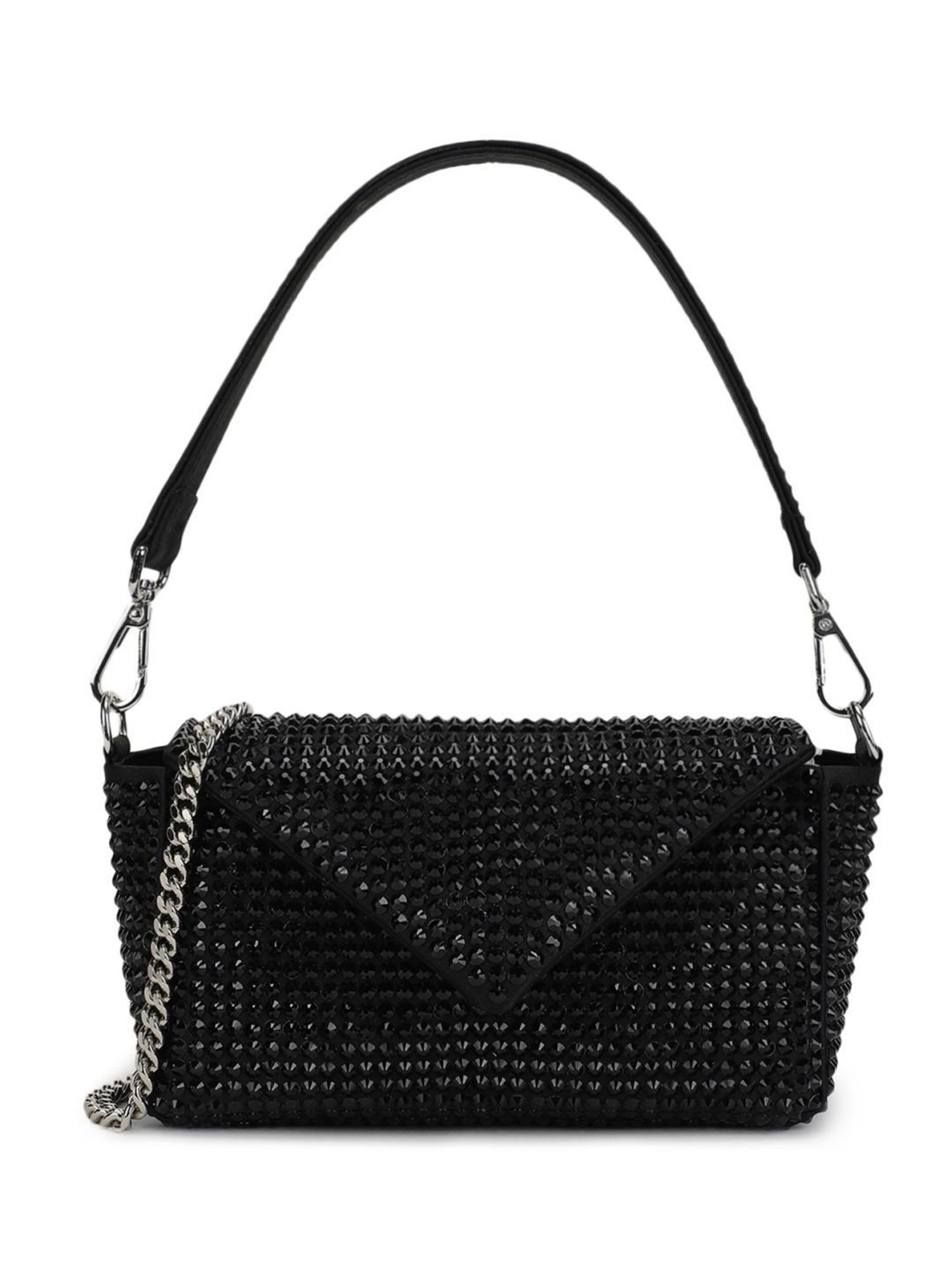 Gedebe Black My Love Crystal Jet Medium Shoulder Bag