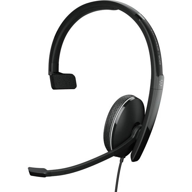 EPOS | SENNHEISER ADAPT 135 II Headset - Stereo - Mini-phone (3.5mm) - Wired - 20 Hz - 20 kHz - On-ear - Monaural - 3.67 ft Cable - Noise Canceling - Black