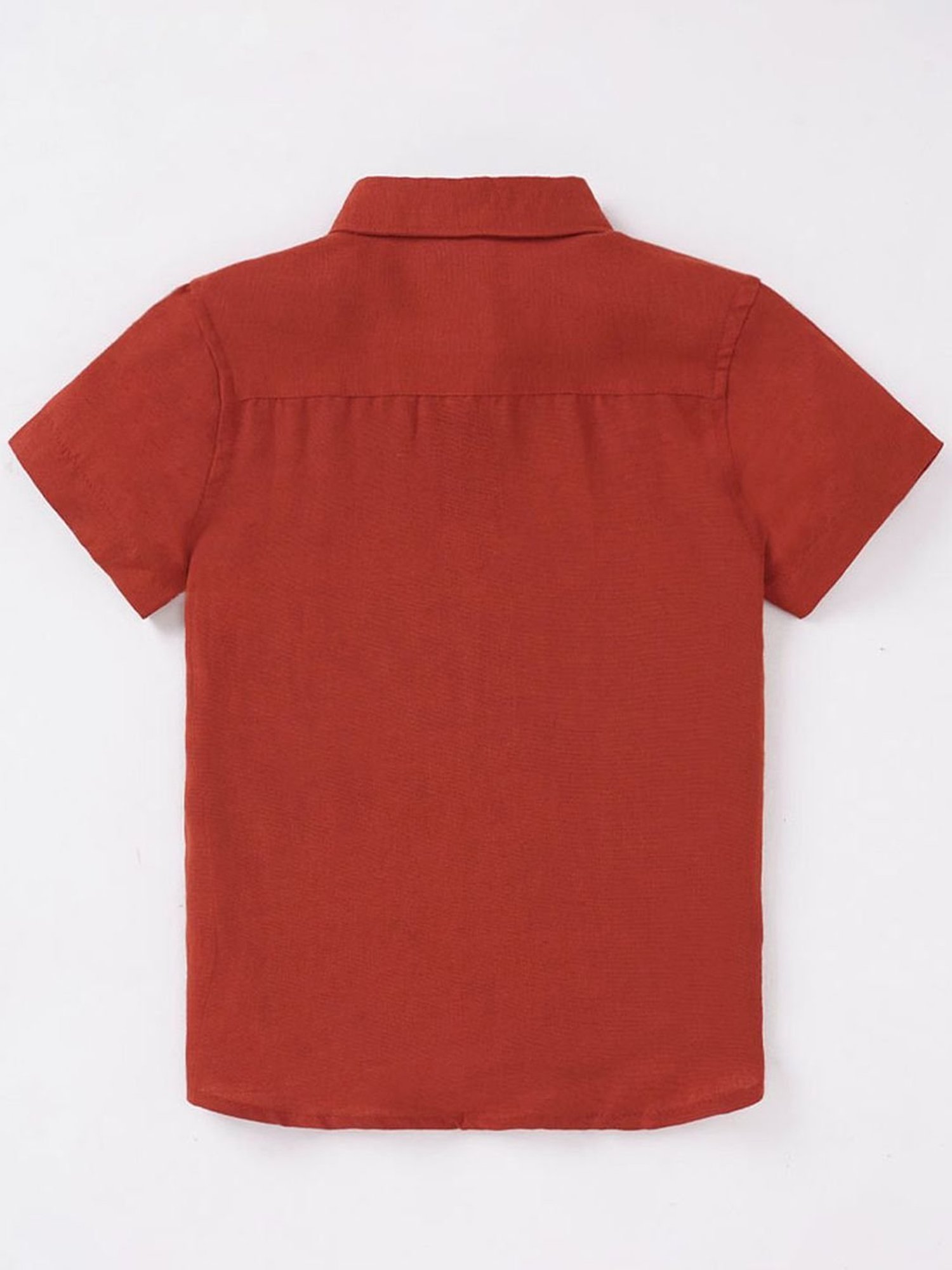 Ed-a-Mamma Kids Red Cotton Printed Shirt