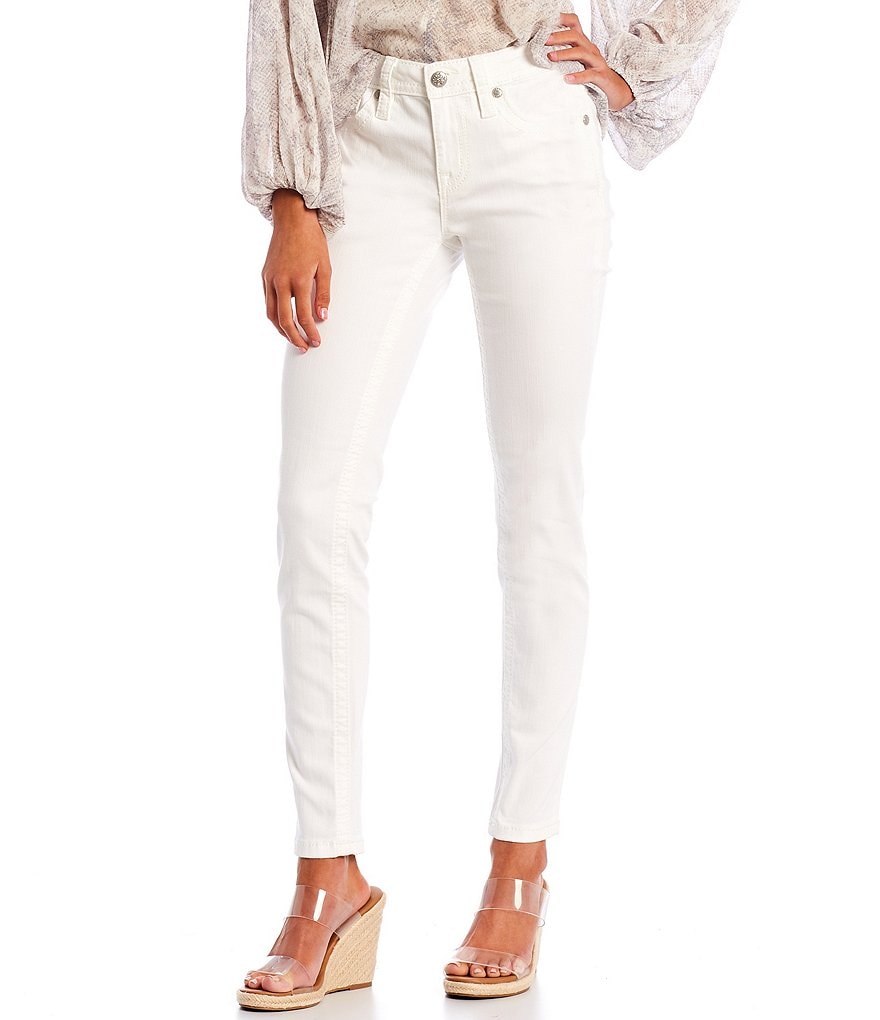 Miss Me Floral Embellished Pocket Skinny Jeans