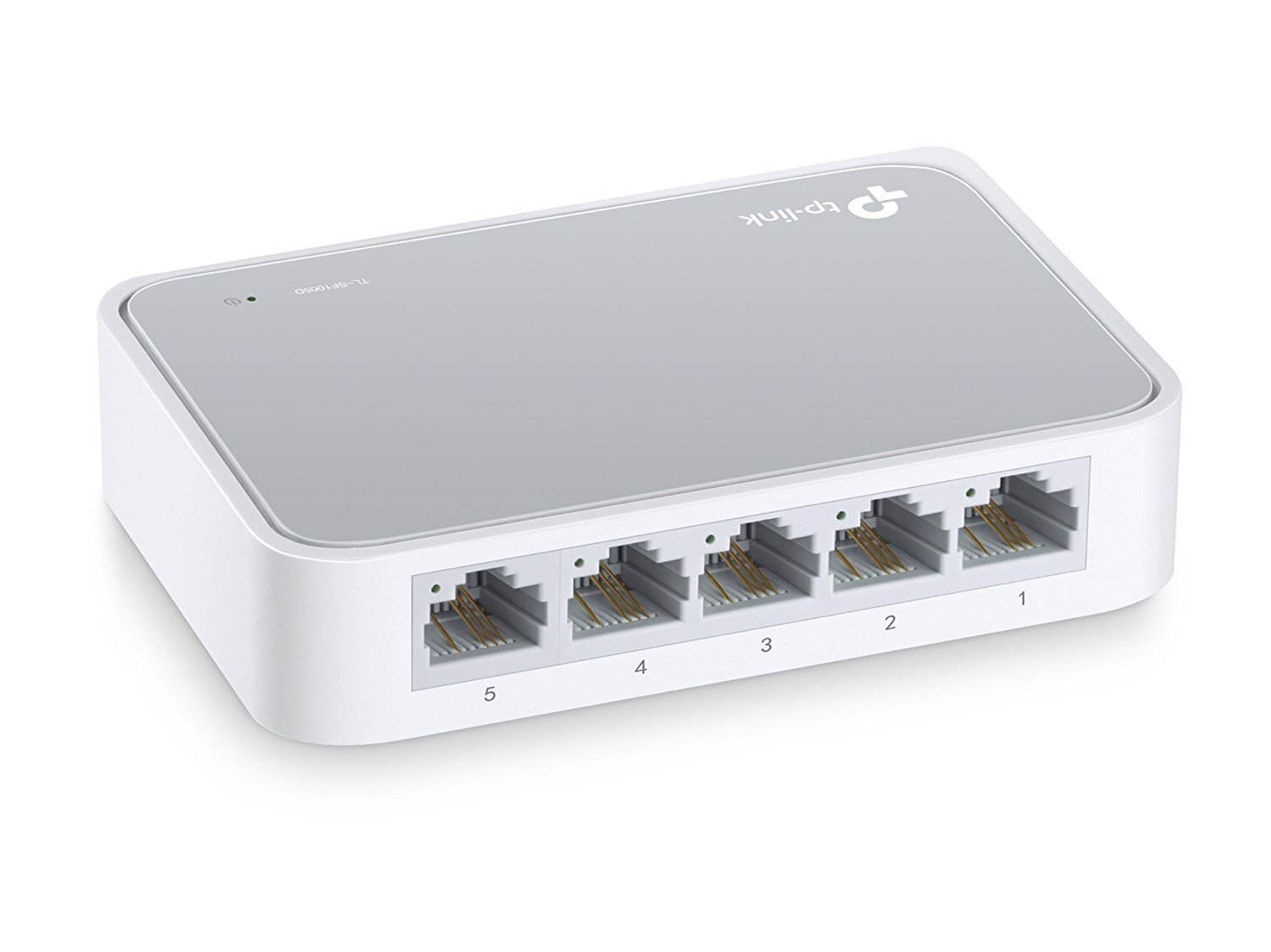 Ethernet Hub, TP-Link 5 Port Fast Ethernet Switch, 5 ports Desktop Ethernet Splitter, 10/100 Mbps Gigabit auto-negotiation RJ45 ports, IEEE 802.3x flow control,Fanless Quite,Unmanaged