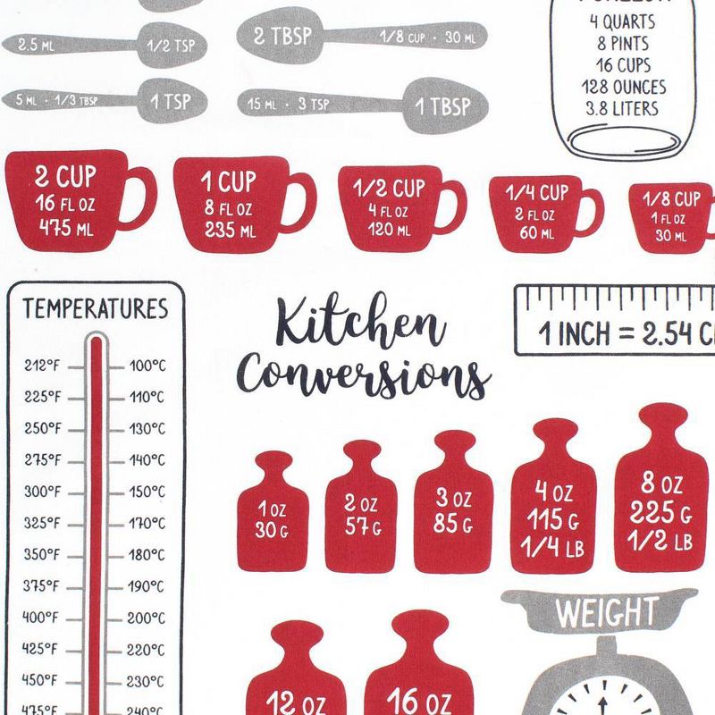 2pk Measurements Designer Print Towel - MU Kitchen