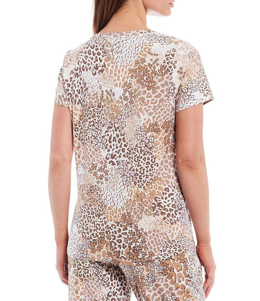 Sleep Sense Animal & Floral Printed Knit Sleep Top