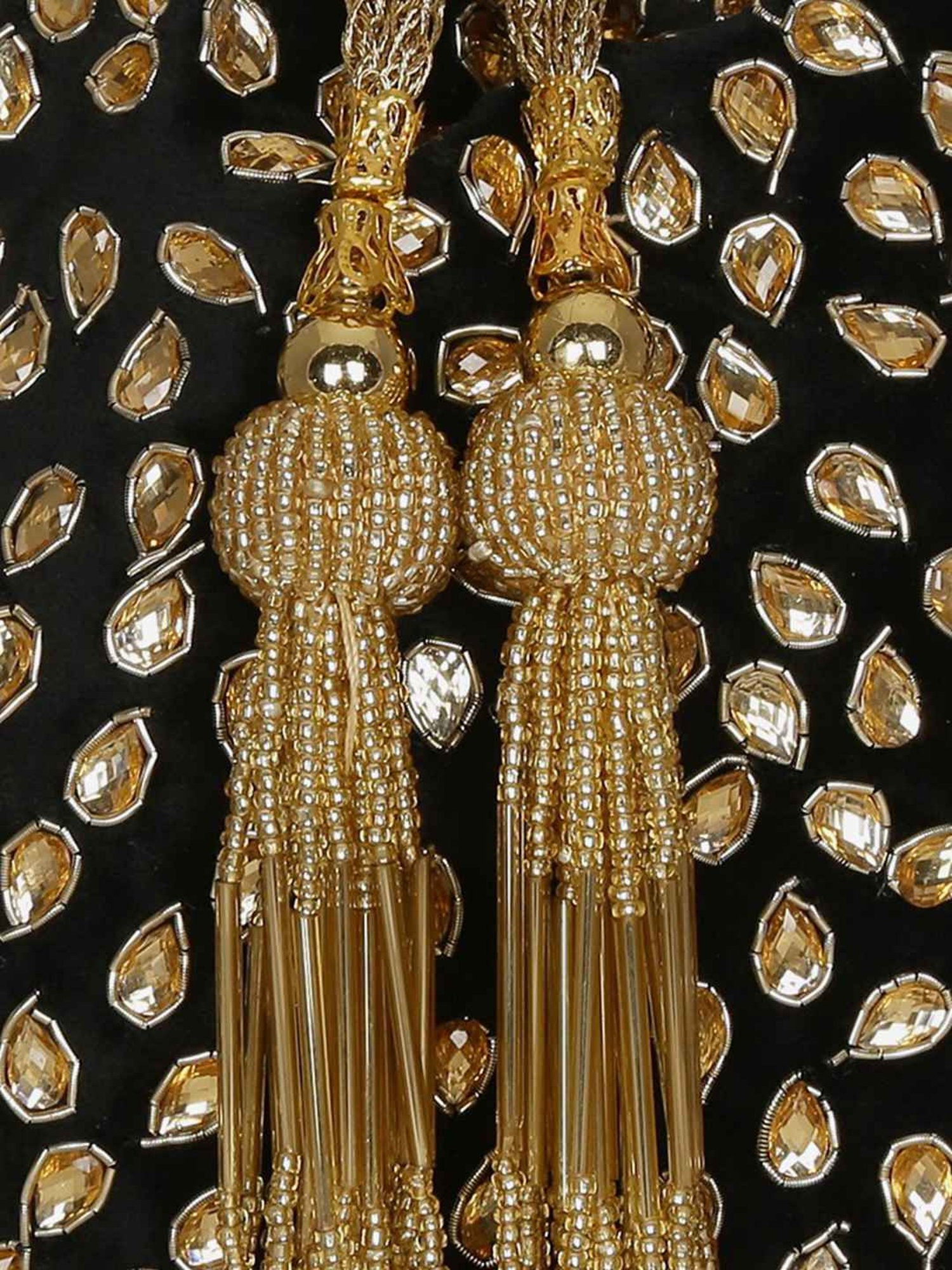 Tarini Nirula Black Suede Potli