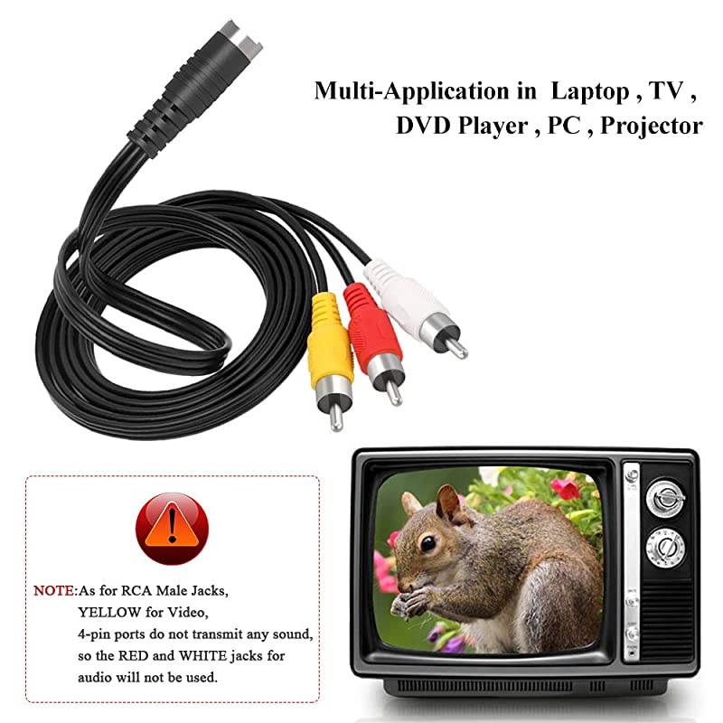 Video CableComposite Cord 30 ft RCA to RCA MMx3AV Cable for TVDVDVCD etd