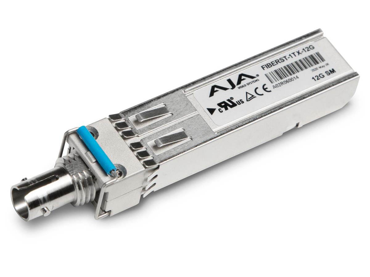 AJA 1-Channel 12G-SDI Single Mode ST Fiber Transmitter SFP