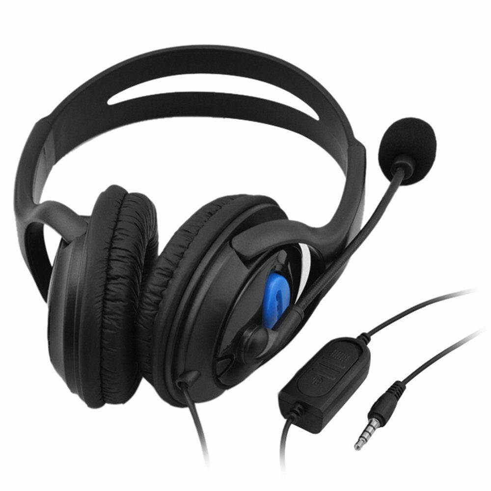 Wired Gaming Headset Headphones with Microphone For Sony PS4 PlayStation4 PC BT