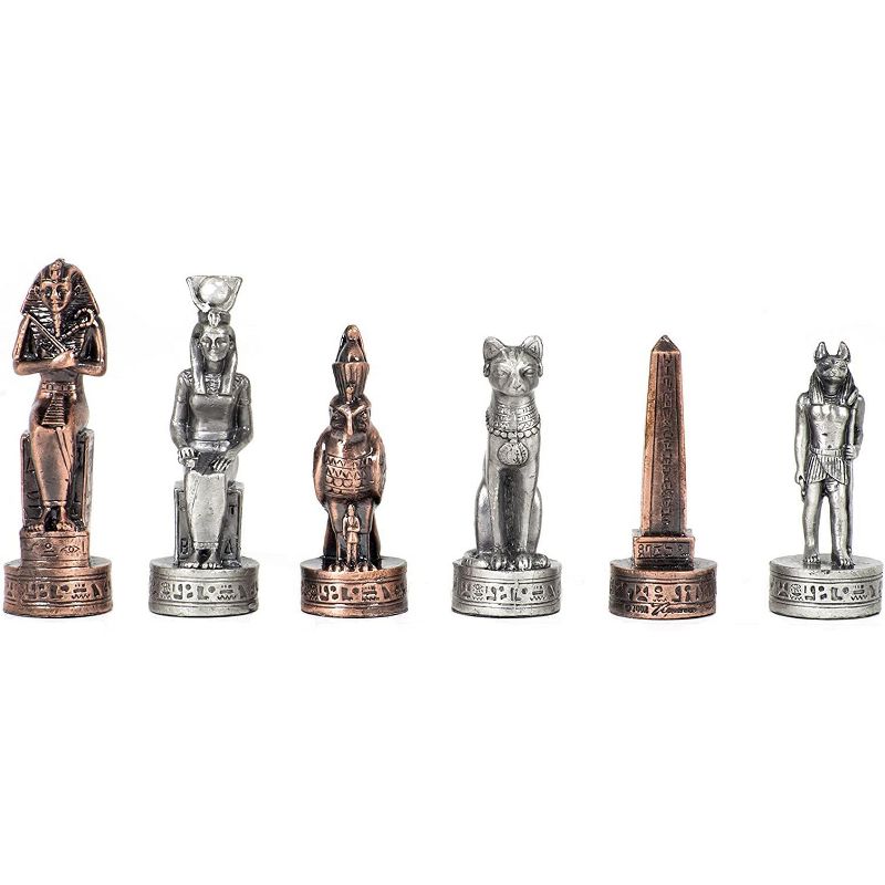 WE Games Egyptian Chessmen - Pewter - King measures 3.2 in.