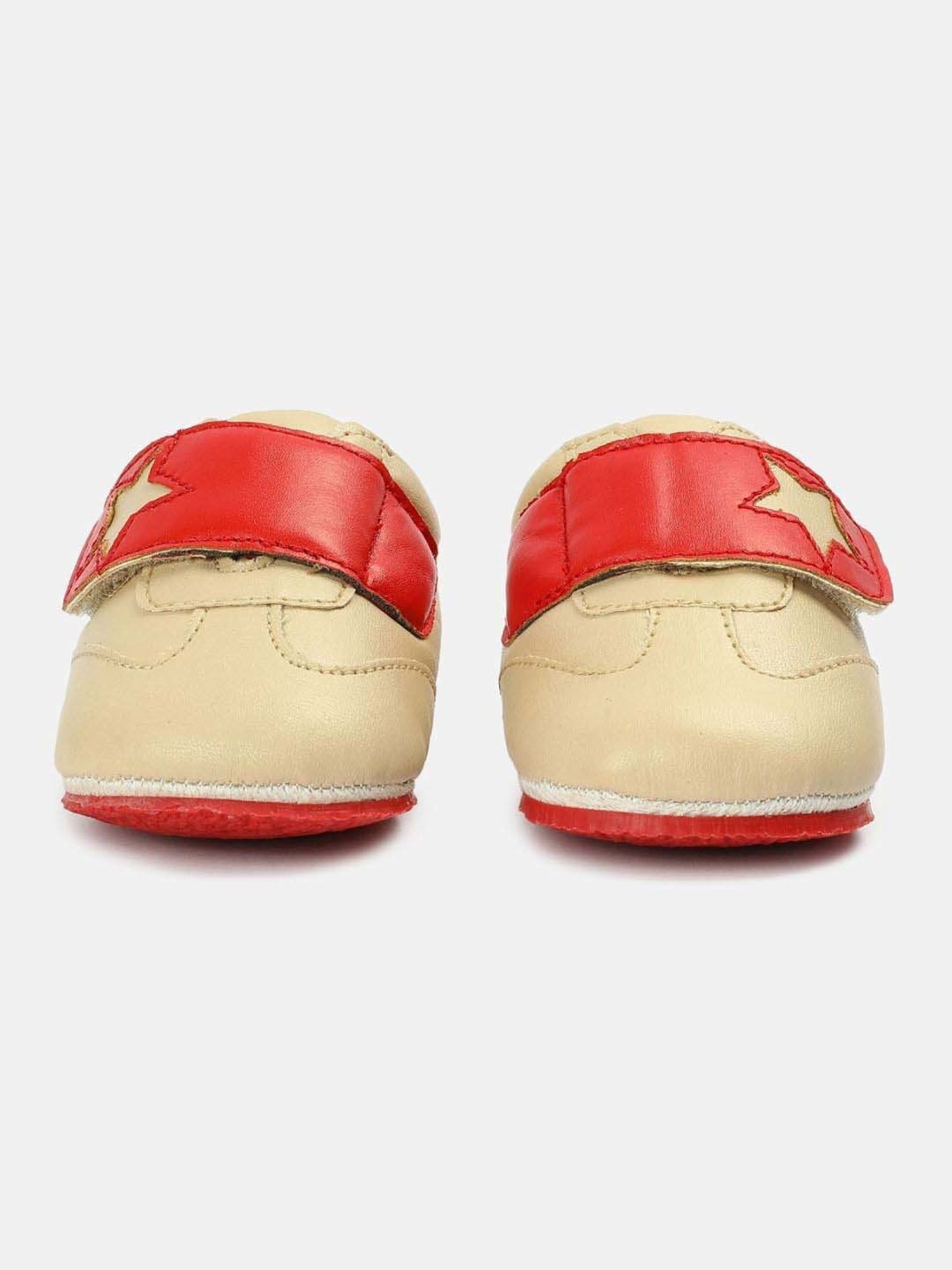 MINIKLUB Girls Cream & Red Casual Wear Shoe