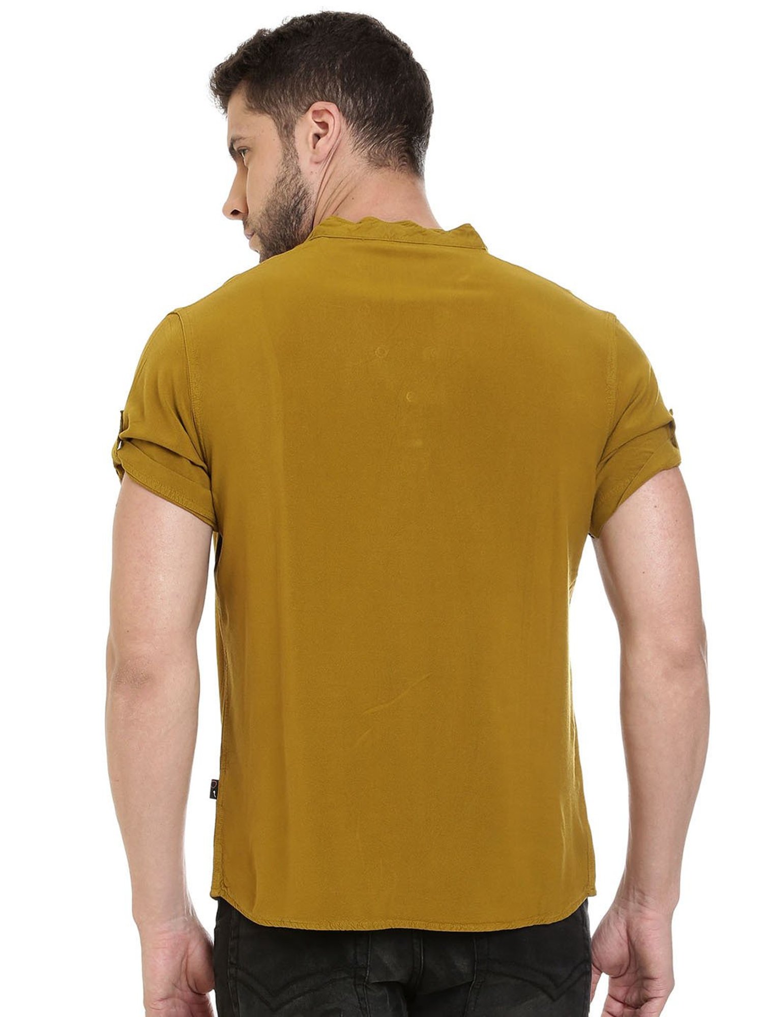 Identiti Mustard Slim Fit Shirt