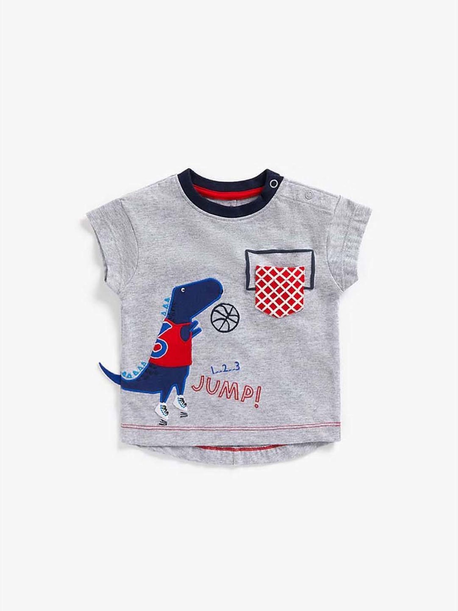 Mothercare Kids Grey & Blue Printed T-Shirt