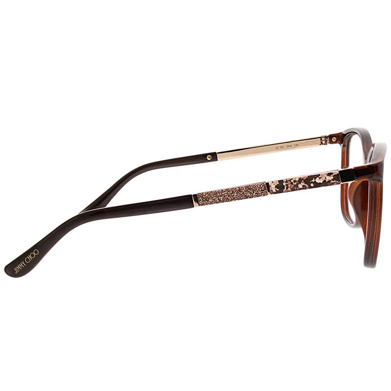 Jimmy Choo  9N4 Womens Square Eyeglasses Havana Brown 53mm
