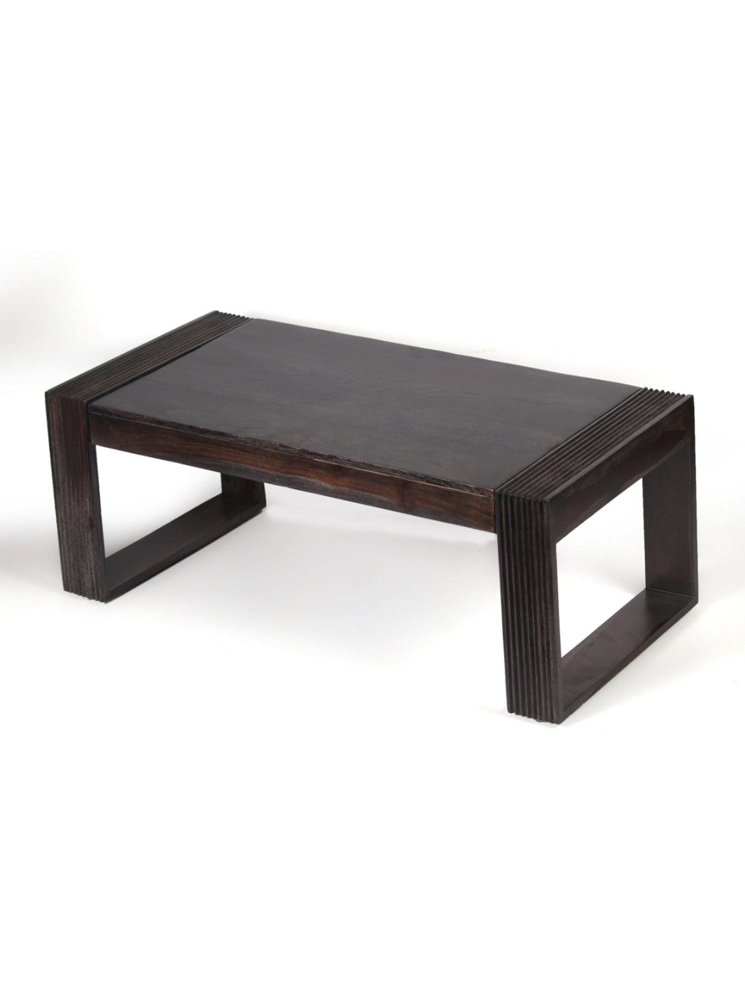 Ikiriya Hudson Dark Brown Wood Coffee Table Mahogany Finish