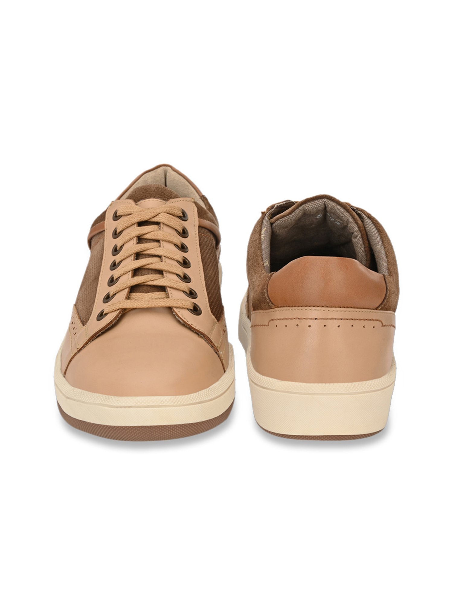 Delize Men's Beige Casual Sneakers