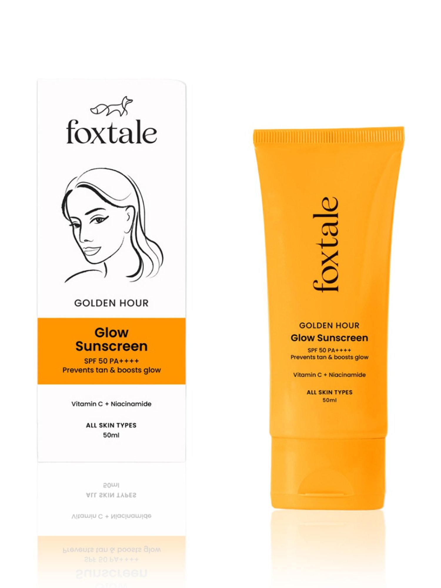 Essentials By Foxtale Daily Glow Sunscreen SPF 50 PA+++ - 50 ml