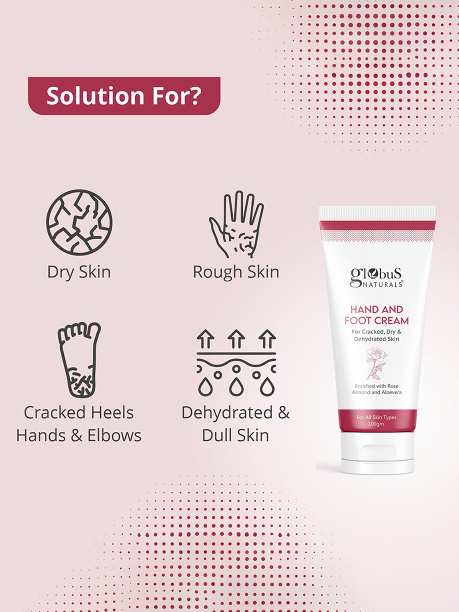 Globus Naturals Nourishing Hand and Foot Cream - Pack of 3