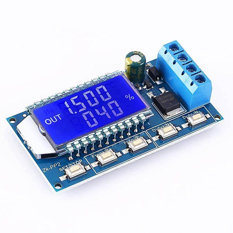 Signal Generator 8A Driver Module for Motor/Lamp 1-Channel 1Hz-150KHz Dual Mode LCD PWM Pulse Frequency Duty Cycle Adjustable Module